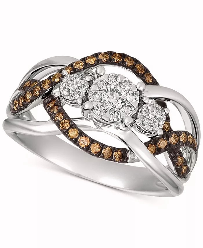 Diamond Ring (3/8 ct. t.w.) in 14k Rose Gold (Also Available in Two-Tone White & Yellow Gold or White Gold)