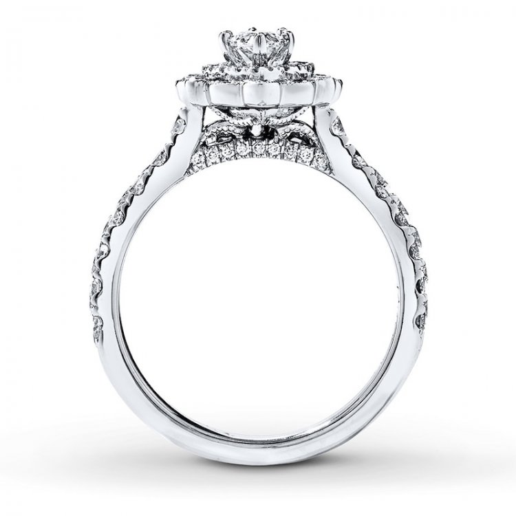 Bridal Set1-3/4cttw Diamonds 14K White Gold