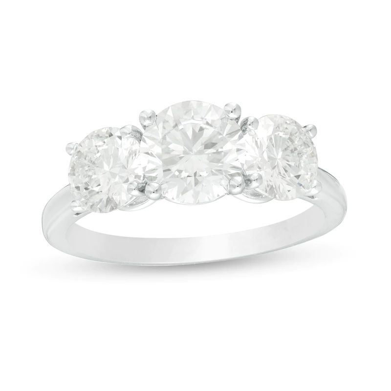 3 CT. T.W. Certified  Diamond  Engagement Ring in 14K White Gold (G/SI2)