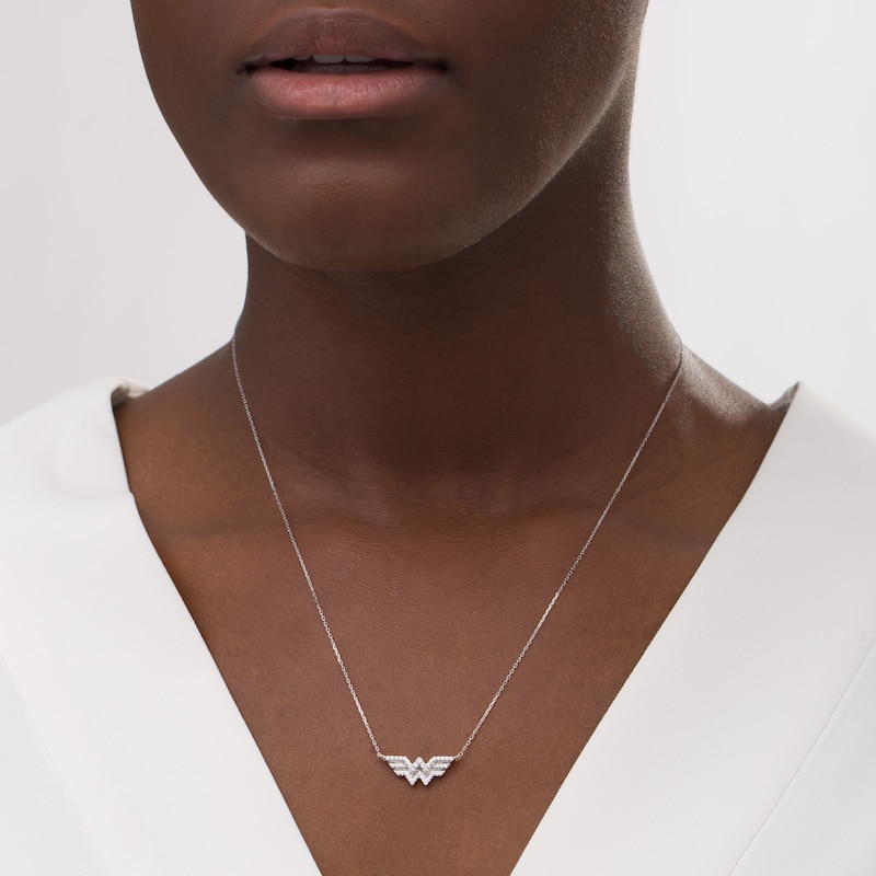 1/6 CT. T.W. Diamond Symbol Necklace in Sterling Silver – 18