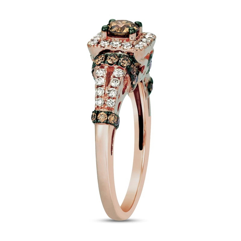 Diamond Ring 1 ct tw 14K Strawberry Gold