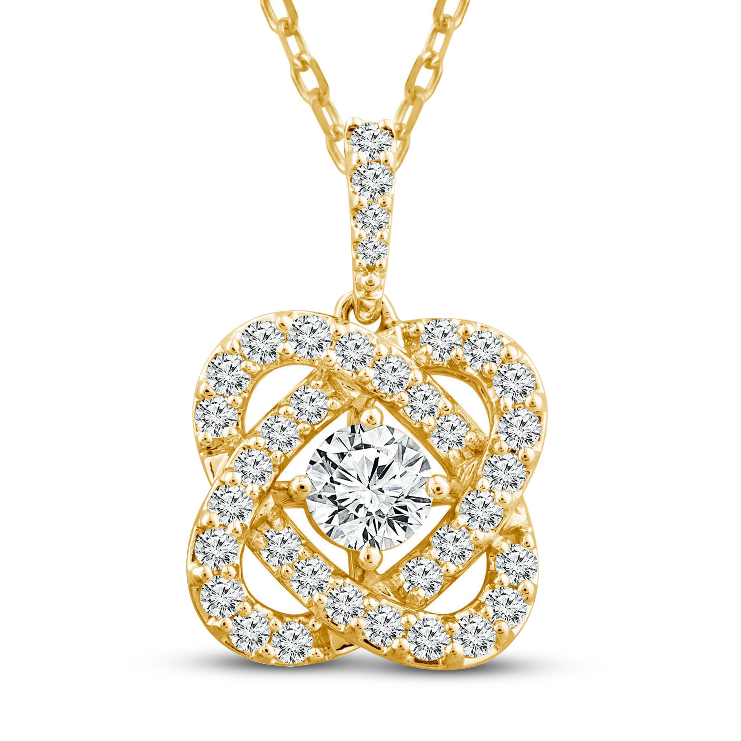 Diamond Necklace 1 ct tw 14K Yellow Gold 18