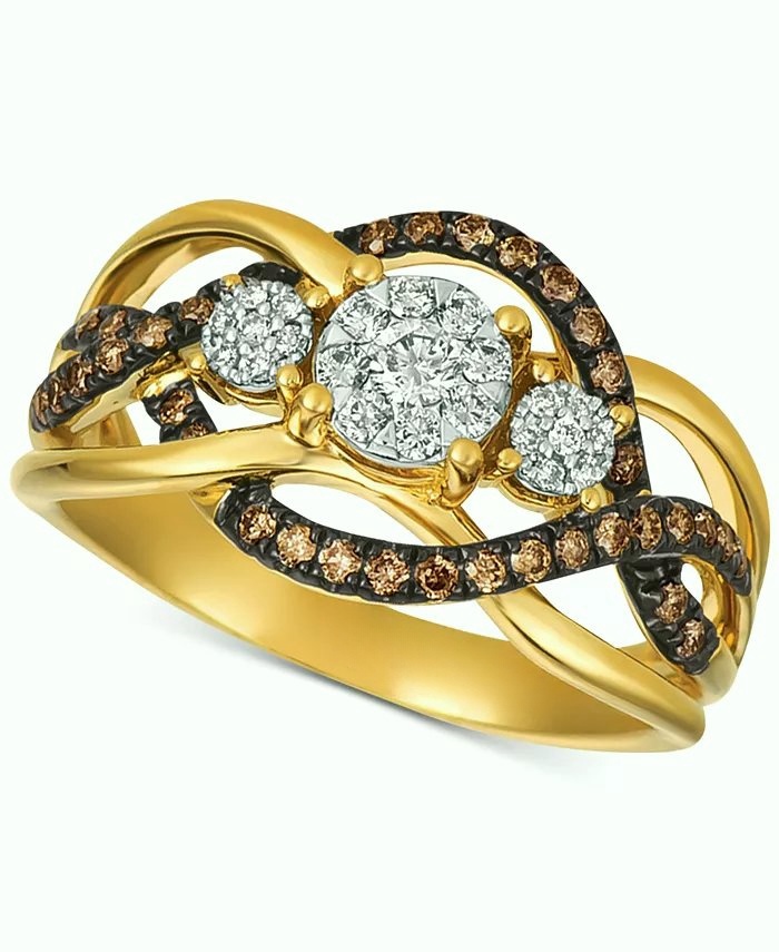 Diamond Ring (3/8 ct. t.w.) in 14k Rose Gold (Also Available in Two-Tone White & Yellow Gold or White Gold)