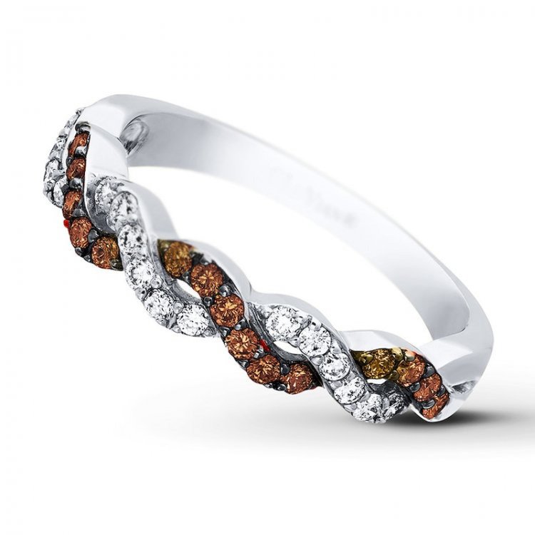 ChocolateDiamonds3/8cttwRing14KVanillaGold