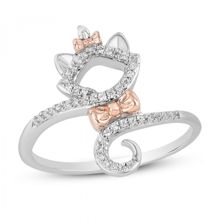 DiamondRing1/10cttwSterlingSilver/10KRoseGold