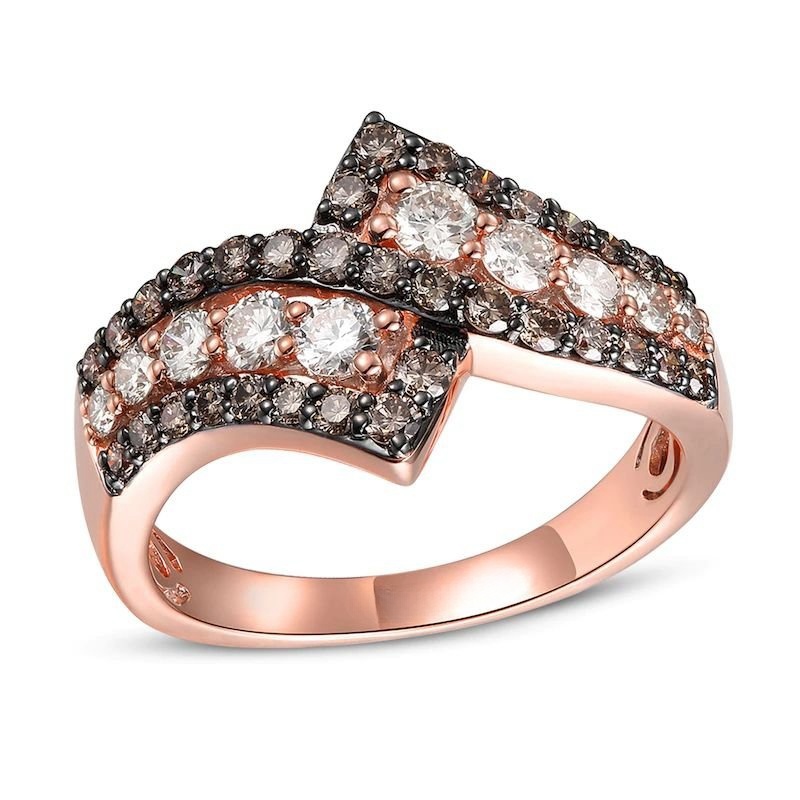 Chocolate Diamond Ring 1 ct tw 14K Strawberry Gold