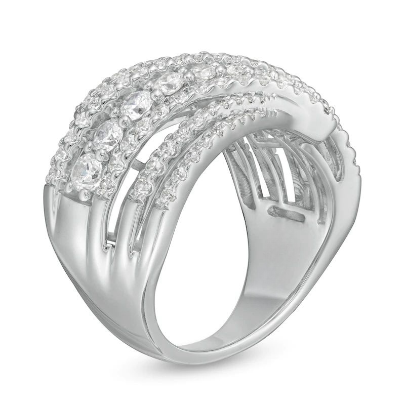 2CT.T.W. Journey Diamond Multi-Row Ring in 10K White Gold